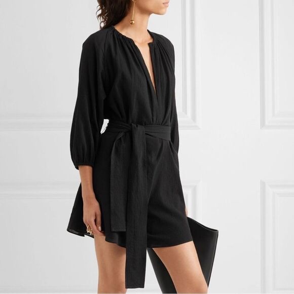 APIECE APART isla BLack Shorts Romper - Picture 1 of 13